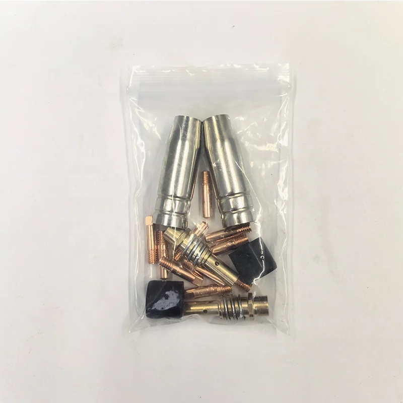 15AK Welding torch Kits Accessories 16PCS Set Contact Tip Holder for Binzel MB15AK Gas Nozzle for CO2 MIG MAG