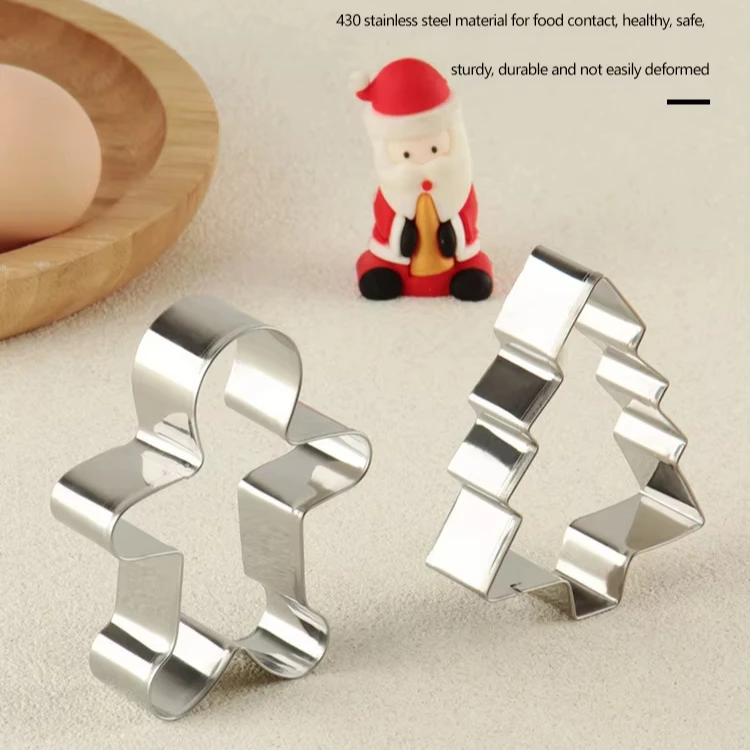 Cookie cutter 5-piece Christmas Stainless steel cookie cutter DIY baking tool cookies mold