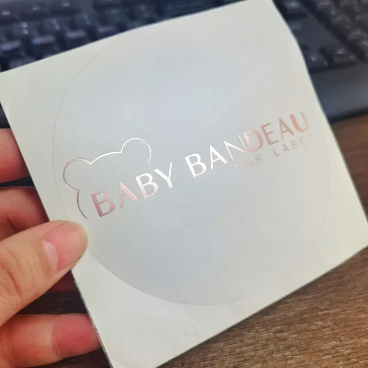Custom Logo Sticker Waterproof Synthetic Paper Adhesive Vinyl PVC Round Circle Brand Logo Sticker