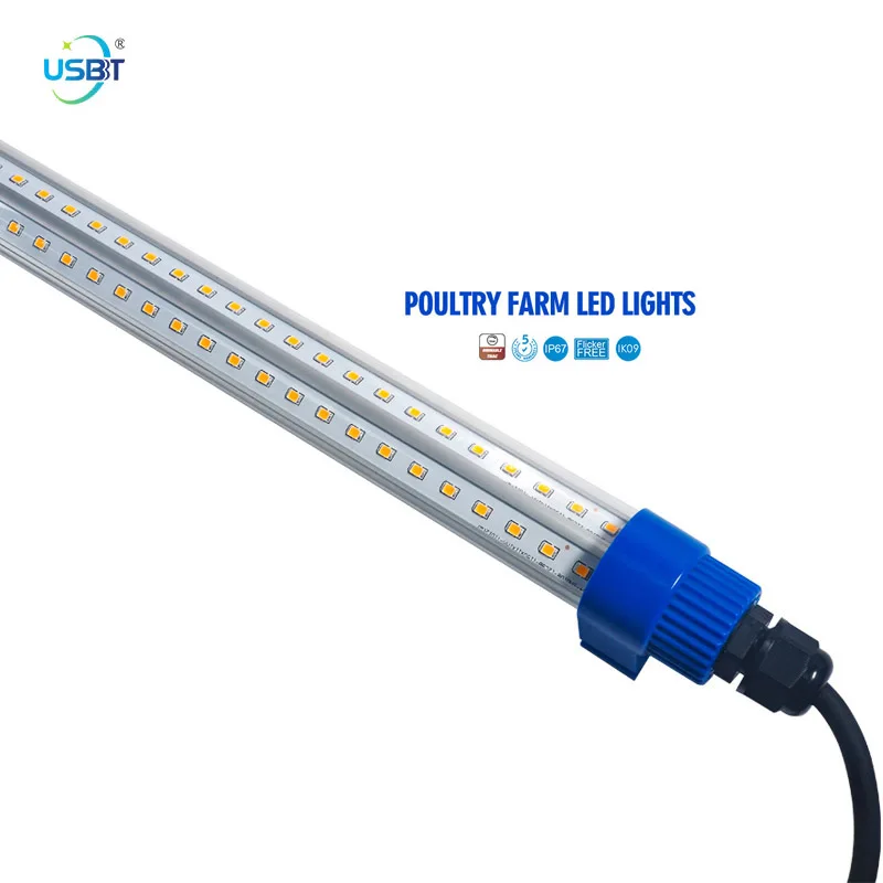 18W 24W IP67 Waterproof Lamp  T10 LED Tube for Poultry Lighting from USBBT