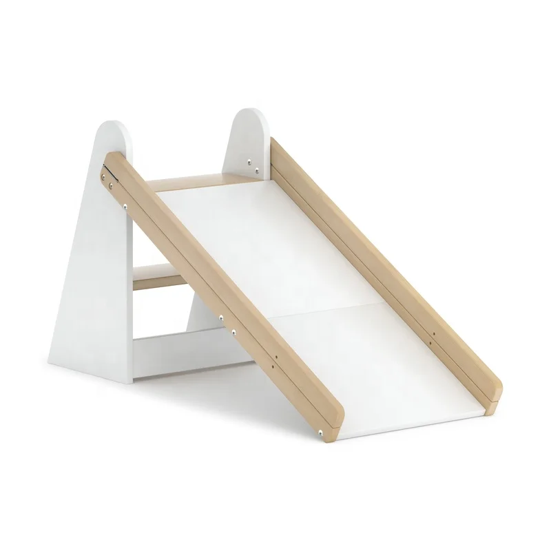 Boori Indoor White Wooden Kids Sliding Toys 3 In 1 Children Slide
