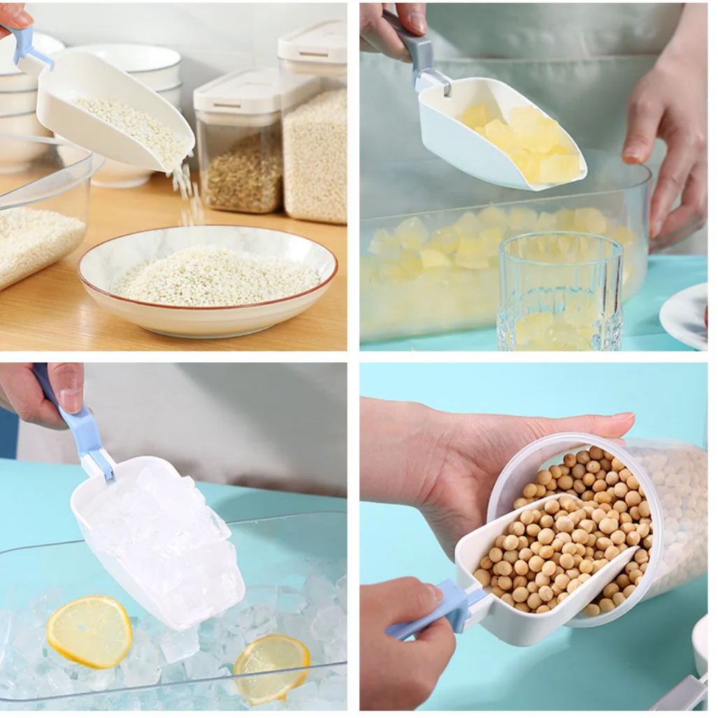 Foldable refrigerator ice shovel Plastic Multifunctional Sweet Candy Ice Scraper Buffet Bar Food Measuring Scoop Shovel