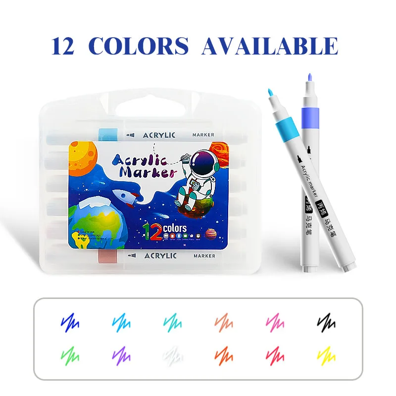 China marker acrylic markers custom branded quick dry Custom logo long lasting 5mm acrylic permanent marker paint pens