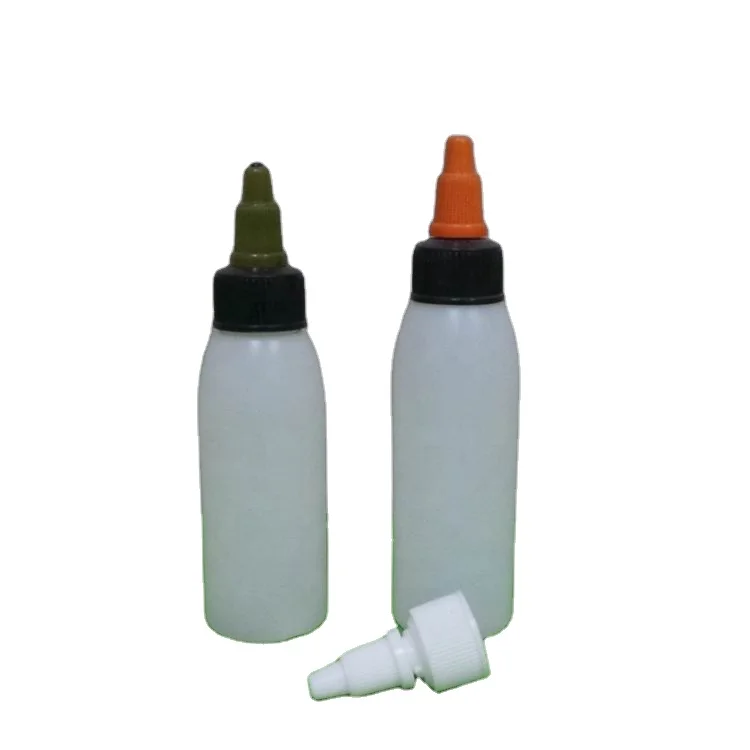 60ml HDPE plastic bottle liquid bottle with 20 mm/410 neck twist cap