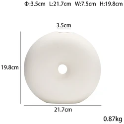Modern Porcelain Ceramic Vase Home Decoration Wedding Shaped White Flower Vase