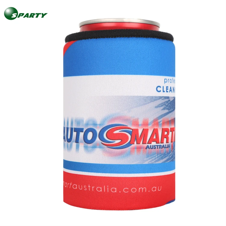 Factory Price Custom Logo Printed Can Cooler Neoprene Neoprene Tube 375ML Beer Can Cooler Neoprene Stubby Holder with 3 Magnets