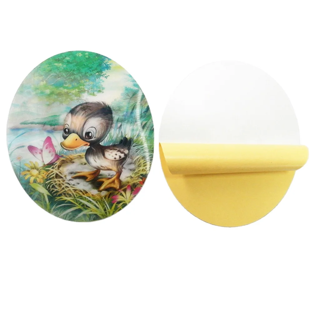 Custom 3D lenticular sticker sheet PET Sticker Sheet Label