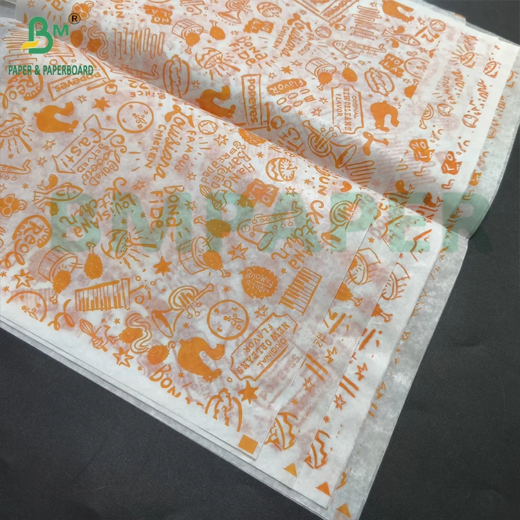 Double Side Waxed Paper White Color 40g 45g Non-sticking for Wrapping Food