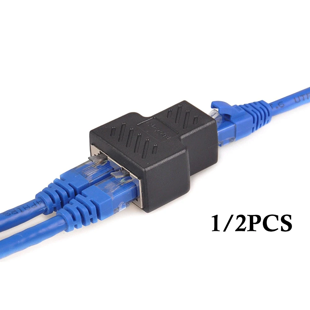 Разветвитель сетевой Ethernet Rj45 с 1 на 2 каналами двойной переходник соединитель
