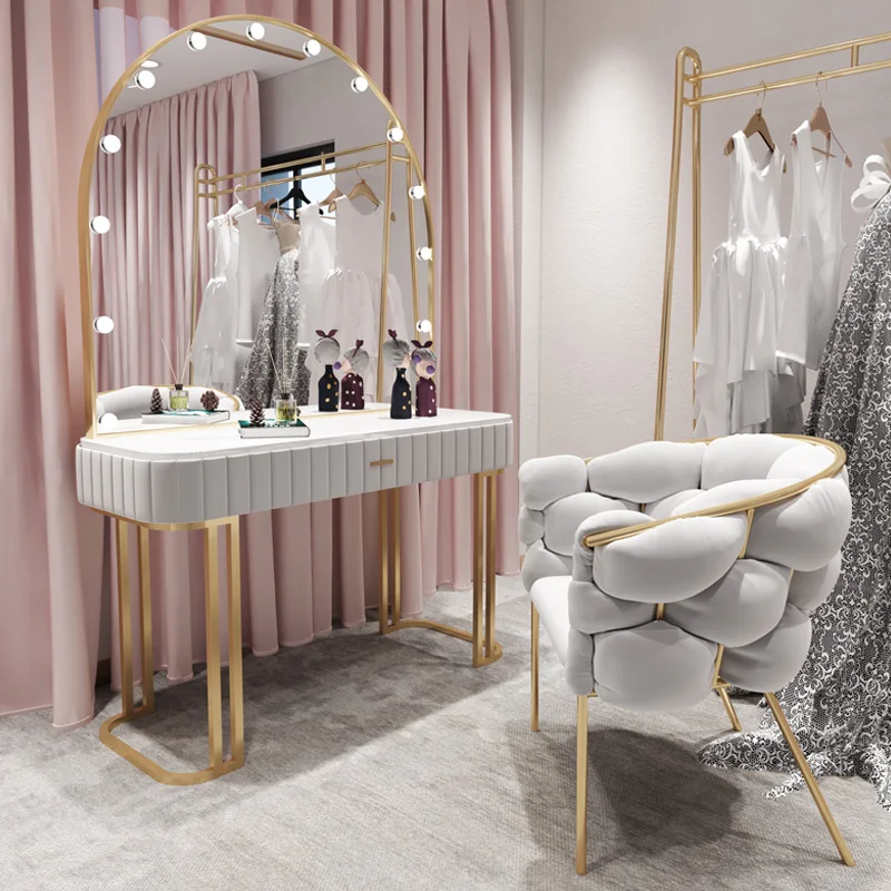 Modern Design Professional Makeup Artist Table Studio Dressing Table with Light for Nail Art Bridal Shop & Beauty Salon Use