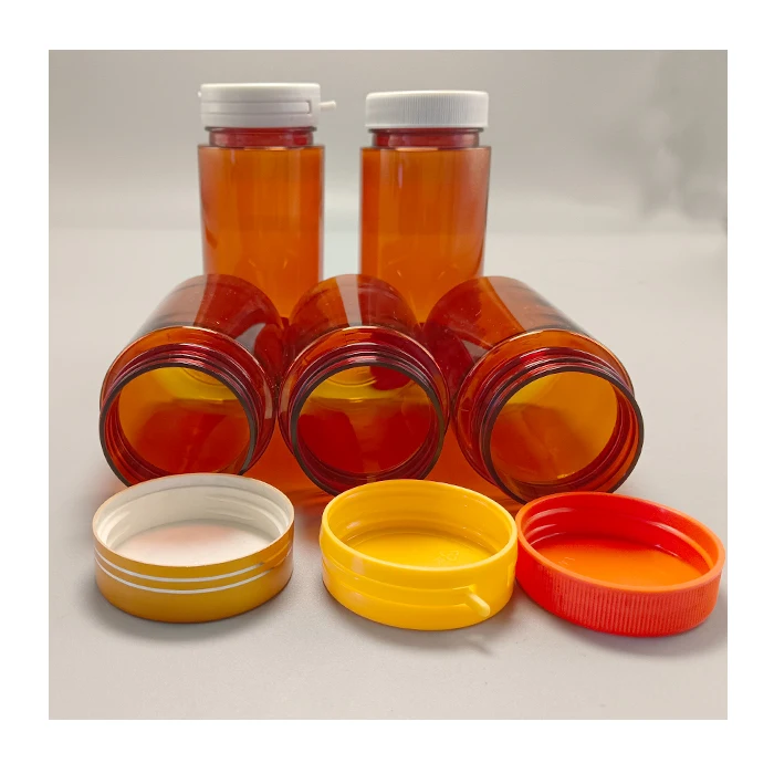 orange PET HDPE plastic Bottles for Prescription