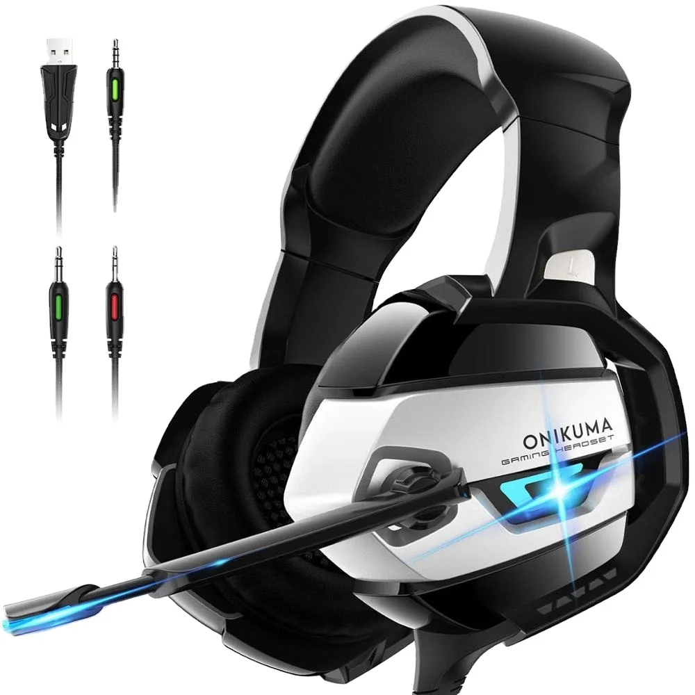 Лидер продаж, игровая стереогарнитура K5 для ПК, наушники с микрофоном и светодиодной подсветкой для геймеров Ps4