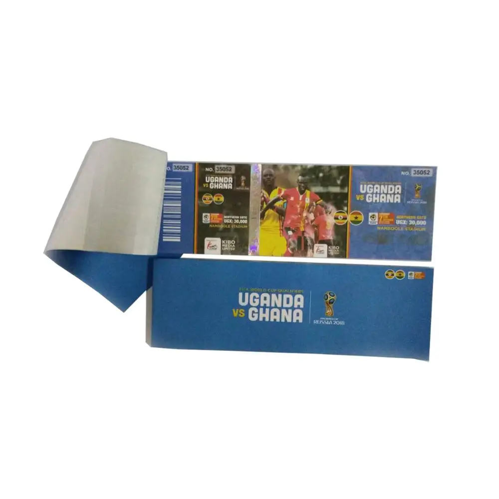 Customized watermark paper printing gift discount coupon/ticket booklet