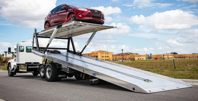 High Tensile Double Box Extruded Multi-Deck Carrier Car dump trailer hydraulic Inboard Tilt Hydraulics Cylinders