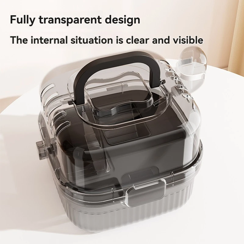New Release 360 Degree Luxury Large Space Portable Transparent Hamster Acrylic Cage Suitcase Running Wheel Golden Silk Bear Cage