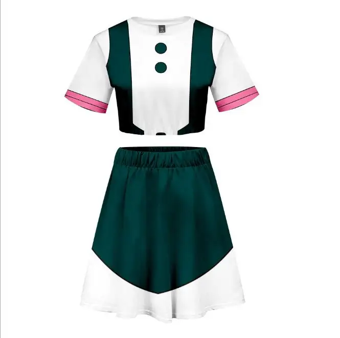 
High quality My Hero Academia 3D clothing cosplay 3D printed cosplay sweatshirts for women skirt sets 