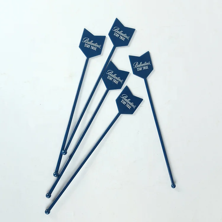 Good Selling Drink Custom Acrylic Black Personalized Stirrers