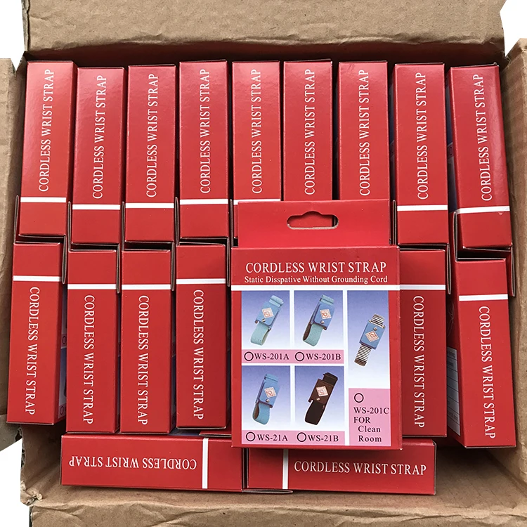 EPA Cleanroom Use Electrostatic Discharge Cordless Anti Static Band Blue Wireless ESD Bracelet Antistatic Wrist Strap