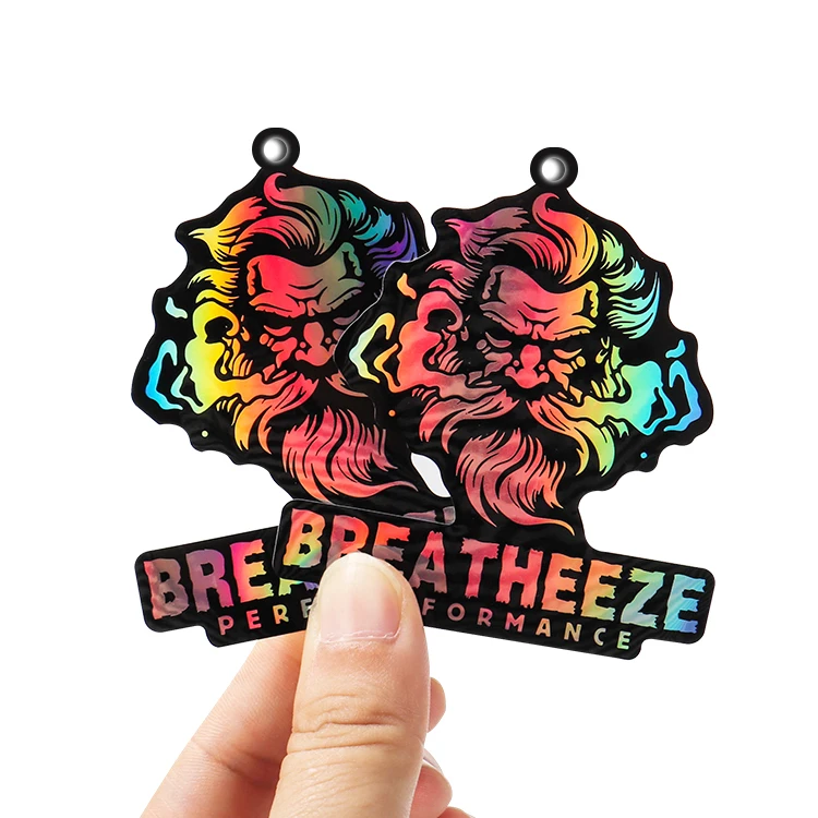 Logo label printing waterproof adhesive business double sided card sticker sheet custom vinyl sticker die cut