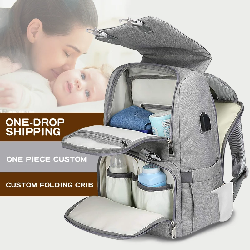 Таможня 3 в 1 Роскошные водонепроницаемые дорожные сумки для подгузников с длинным рукавом многофункциональная изменение куртка маленьких детей «Мама дорожный рюкзак