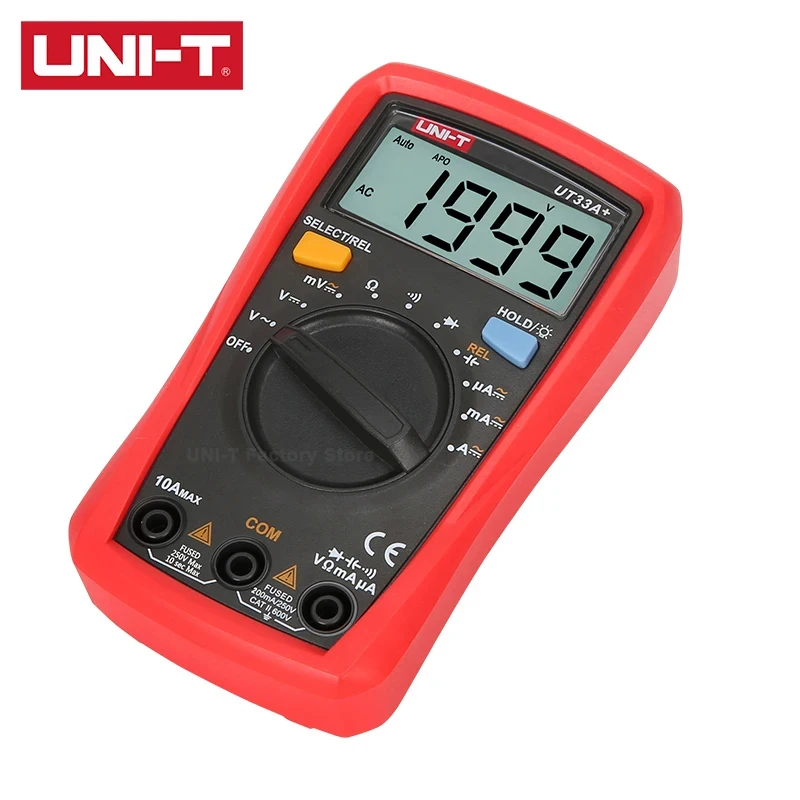 UNI-T UT33A+ UT33B+ UT33C+ UT33D+ Plus Pocket Multimeter Digital Ammeter Voltmeter Professional Resistance Measure Multi Meter