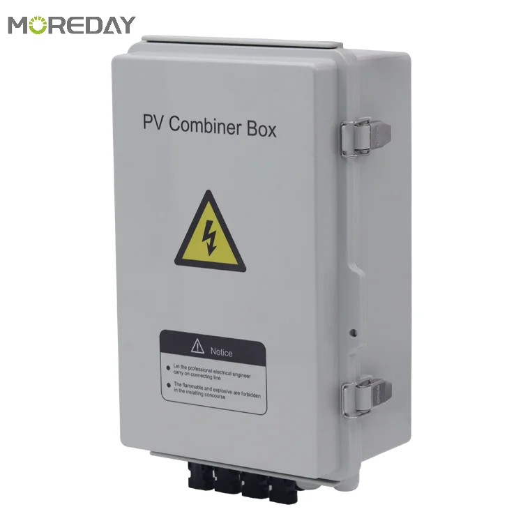 moreday  Ip65 4 In 2 Out 4 Strings 25a 1000v Dc Solar Pv Array Plastic Combiner Box junction box