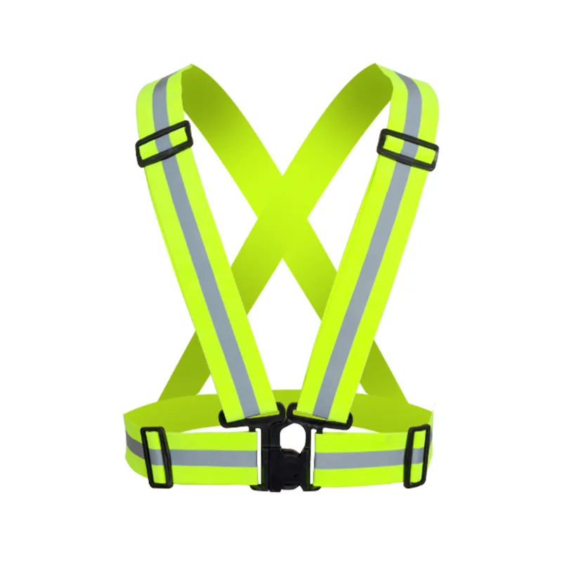 Hot Sale Hi Vis Security  Safety Five Cm Reflective Elastic Band Vest For Construction Workout Fluorescent Yellow