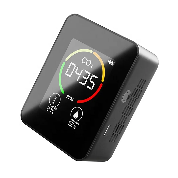 K06 Air quality CO2 test carbon dioxide meter Gas detector temperature humidity blacklight USB Recharge CO2 Monitor sensor