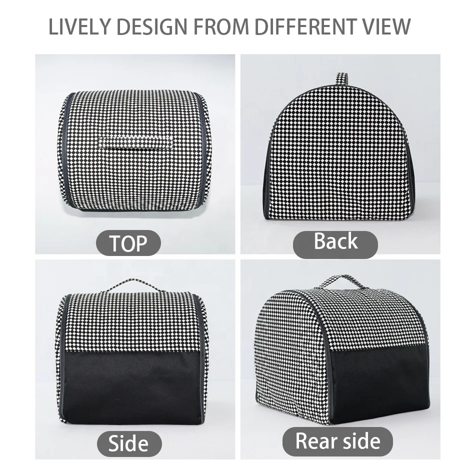 Customize Black And White Cozy Sleep Soft Cheap House Portable Foldable Dog Cat House Pet Beds