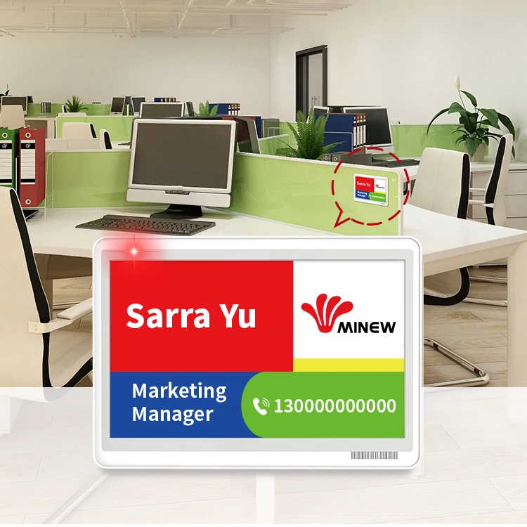 Smart office iot solutions & software large e ink display color digital labels digital office door electronic sign