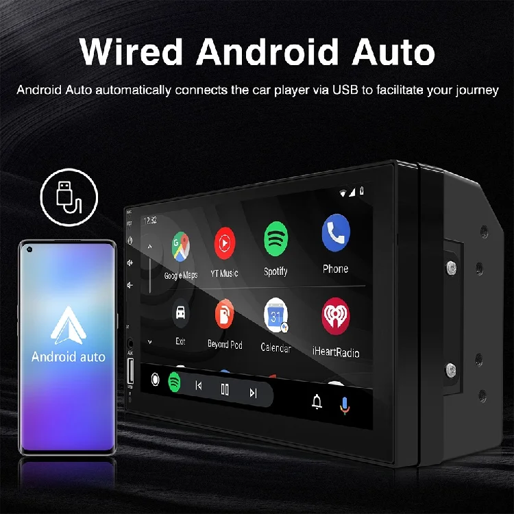 Universal 1 Din 2 Din Ips Touch Screen Android Car DVD Radio Android Mp5 Player Gps Wifi Rear Camera