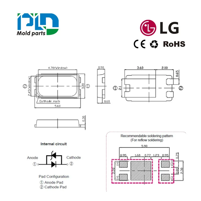 South Korea Import LG 5630 LED Lamp Beads Four Six Generations Light-Emitting Diodes Original Package SMD LED Special Wholesale