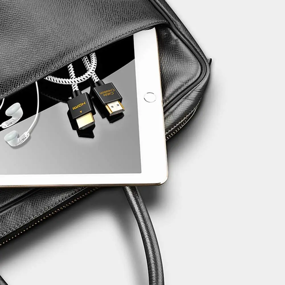 CableCreation High Speed HDMI 2.0 Cable 3D 4K UHD 18Gbps Ultra slim hdmi HDR Gold HDMI Cable  10ft