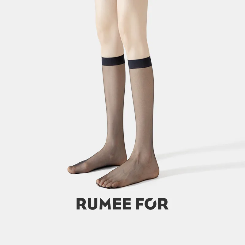 Summer thin stockings look slimmer jk Black stockings below knee high Socks For women