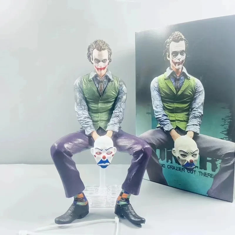 Sitting Pose Anime Figures Gifts  High Quality 28CM PVC Statue Action Figures Joker Toys Collection Decoration