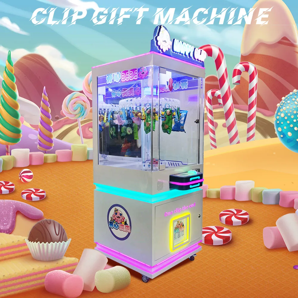 Popular Products Rotary Game Redemption Gift Lucky Wheel Indoor Arcade Coin Operated Clip Prize Machine