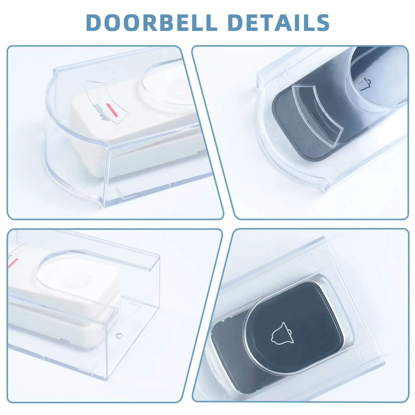 Waterproof Doorbell Cover Outside Doorbell Rain Cover Shield Hood Weather Resistance