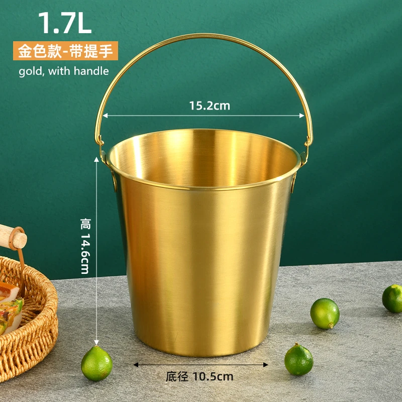 Popcorn Bucket Food Grade Popcorn  Stainless Steel Bucket Ice Cooler Bucket