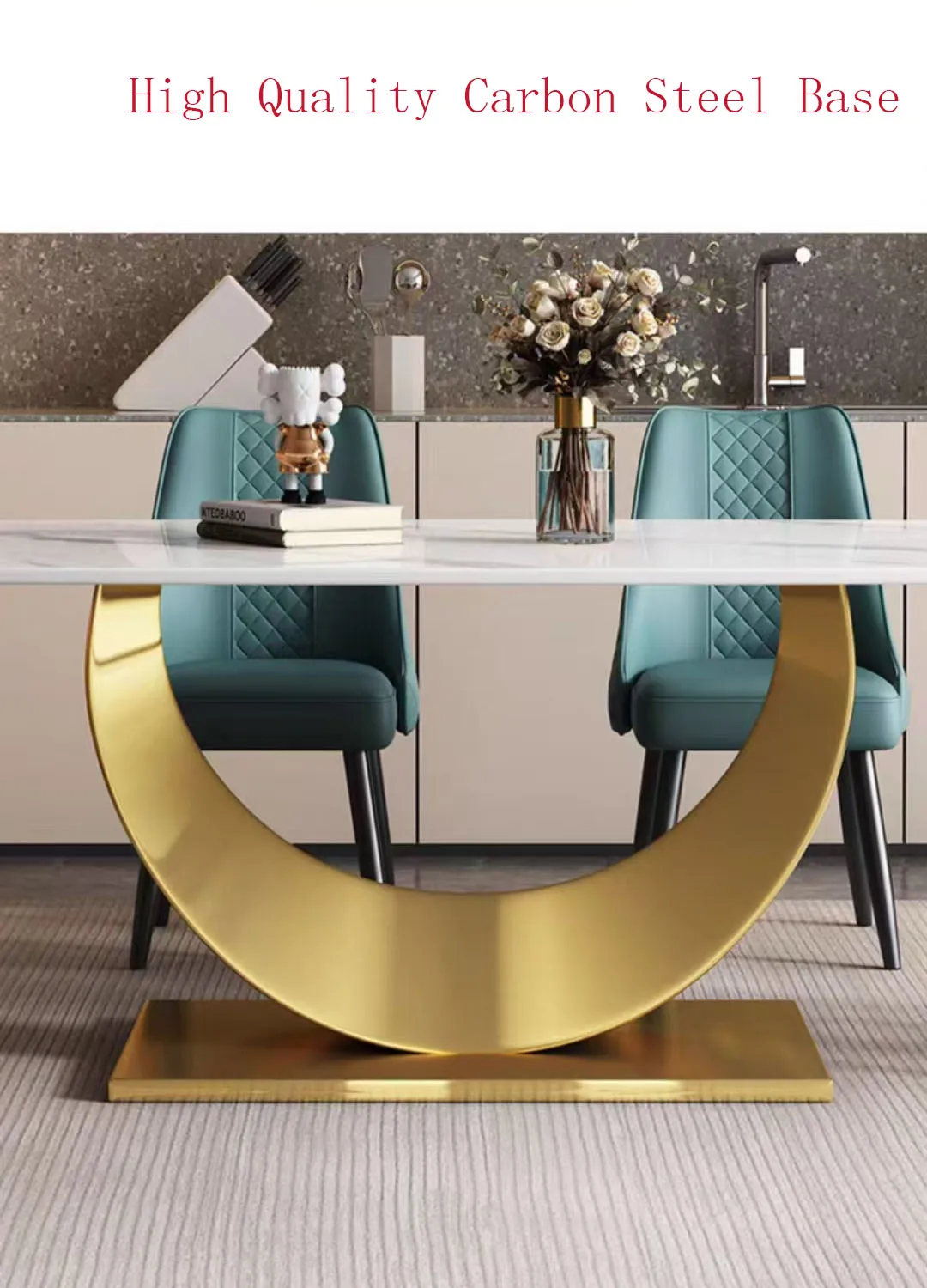 New arrival elegant square designer dining tables dining room set modern dining room furniture with rotating centre