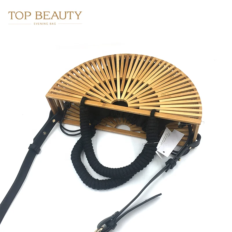 
Wholesale women handmade handbag wooden shoulder straw bag purse bamboo clutch handbag 