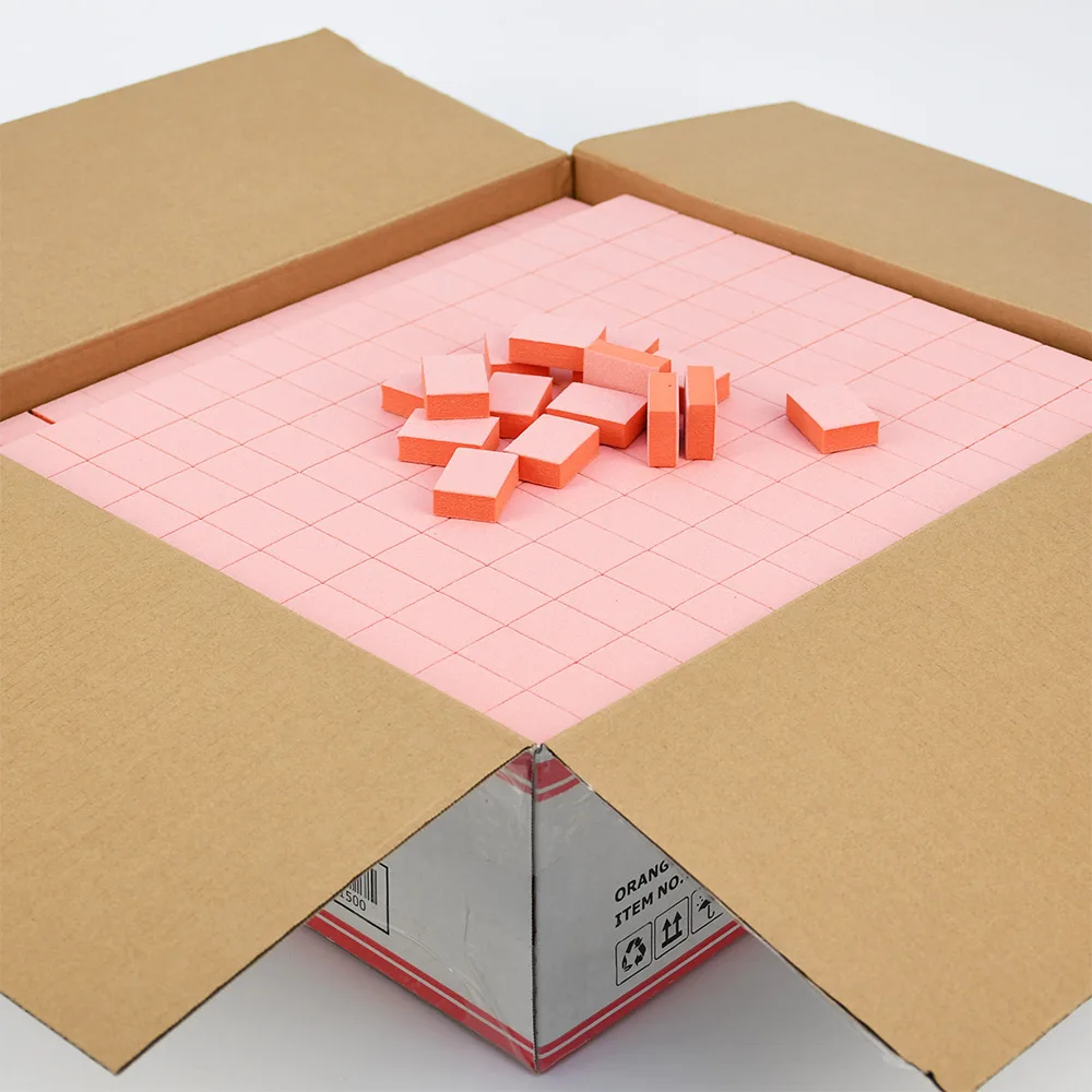 US warehouse delivery orange 2 side 80/100 mini nail buffer block for manicure