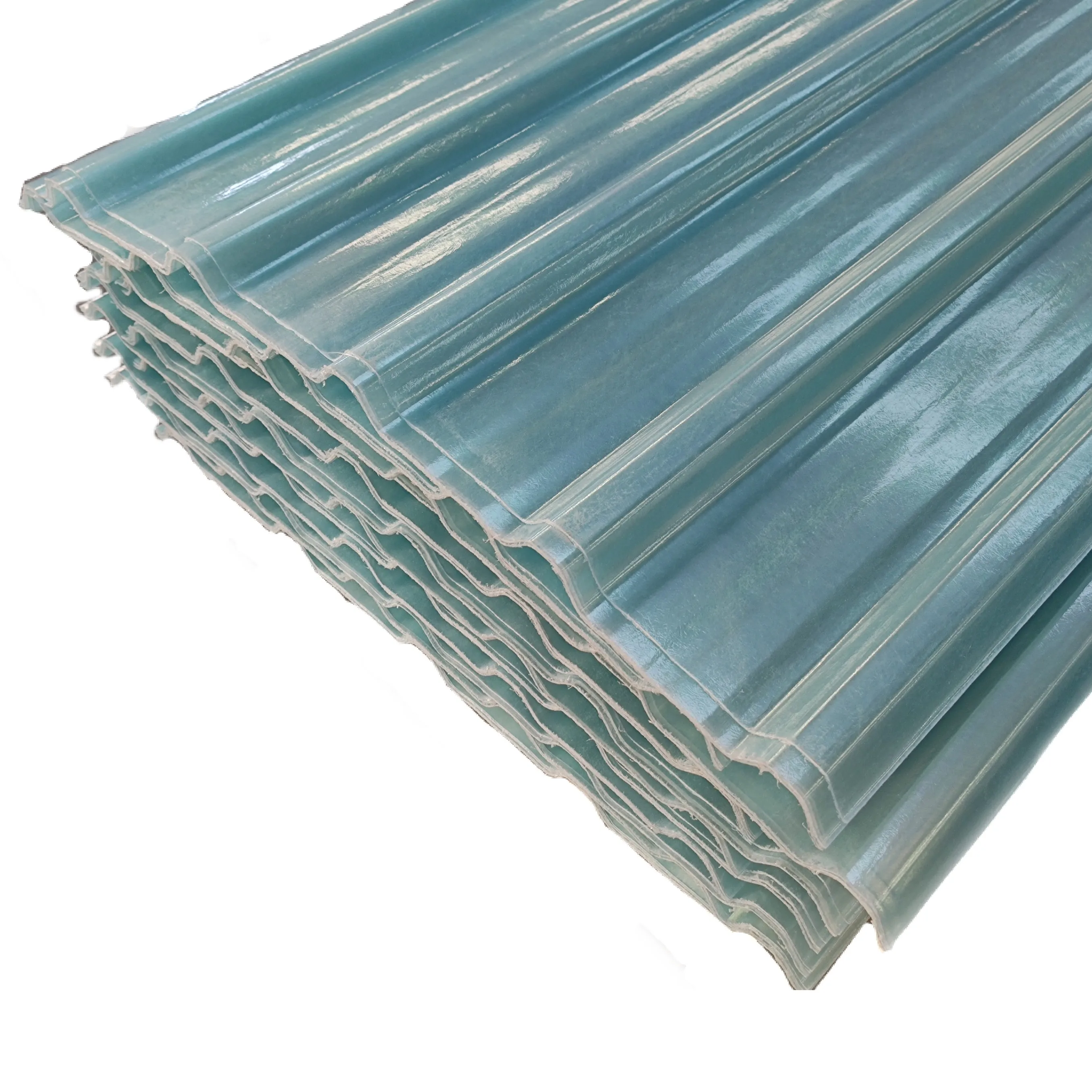Wave FRP Corrugated Roof Sheet Fiberglass Transparent Panel GRP Tile Skylight Plastic Fiber glass Calamina Price For Greenhouse