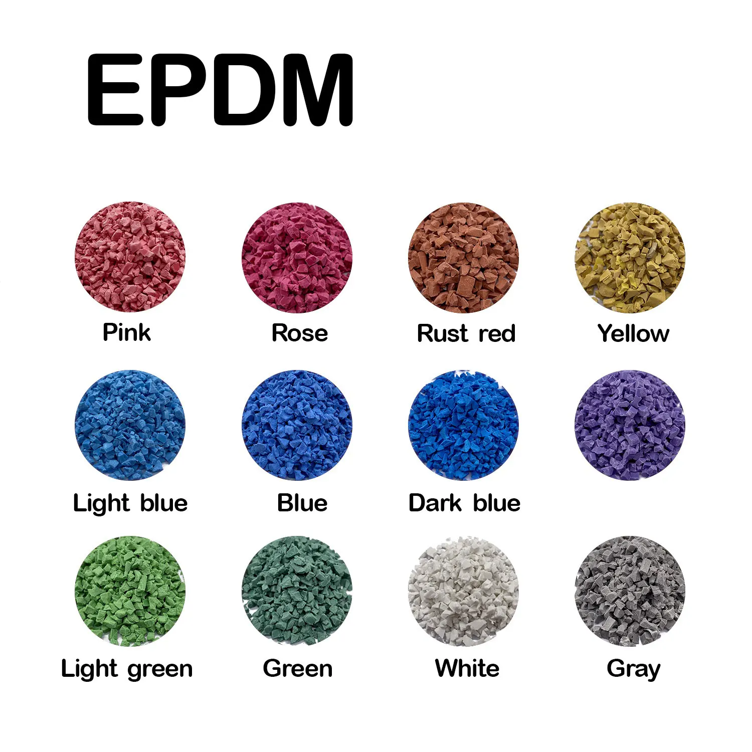 Factory Direct Sale Coloured Epdm Granules For Table Tennis Court Protective Epdm Anti-slip High Elasticity Rubber Granules
