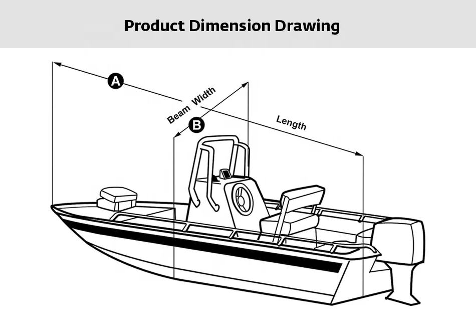 Breathable Durable Light Weight Polyester Oxford 420D  Boat Cover  Waterproof UV Proof