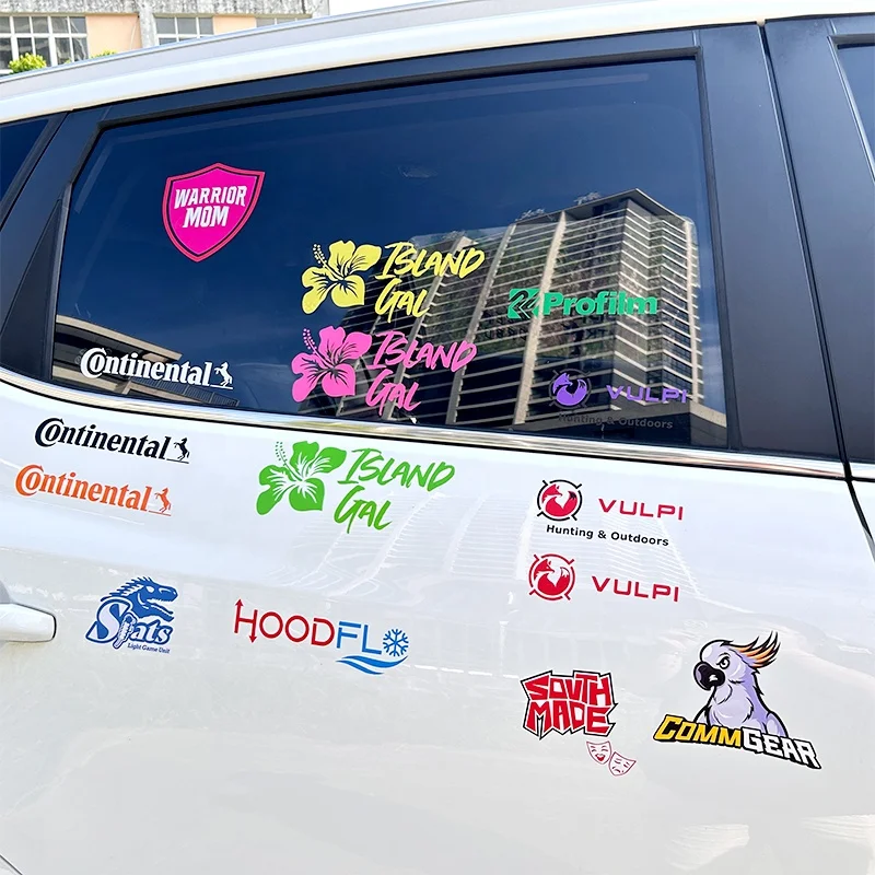 Outdoor Use Custom Die Cut Logo Lettering Auto Car Front Glass Windshield Vehicle Windscreen Windshield Banner Decals Stickers