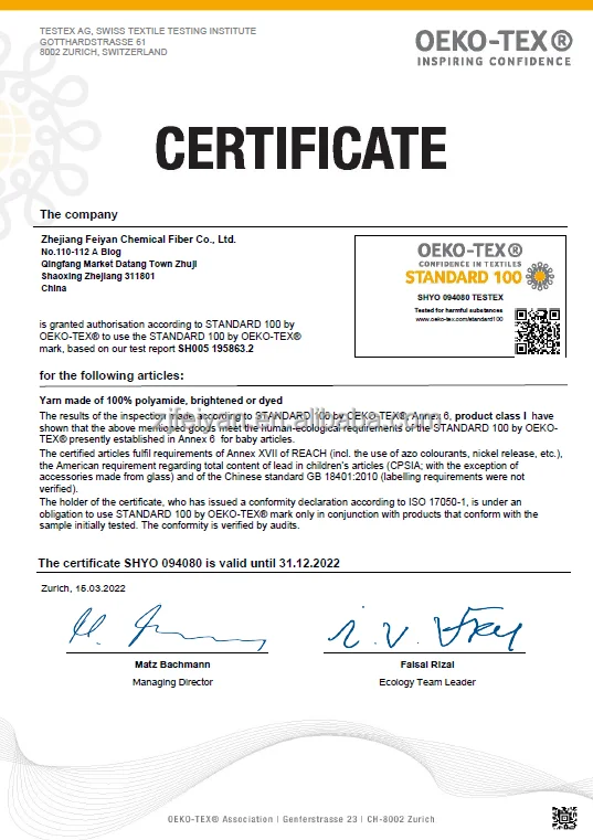 2022 Oeko-tex