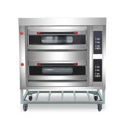 Коммерческая печь для пиццы NP-19 2 двухслойные 4 лотков электрическая подовая хлебопекарное