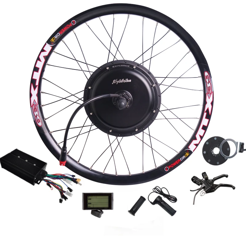 48v 2000W powerful gearless motor electric bike with 20'-29' MTX 39 rim conversion kit