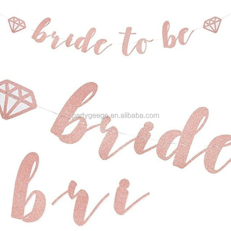 rose gold Glitter Twinkle Little Star bride to me Banner Party Decor Wedding