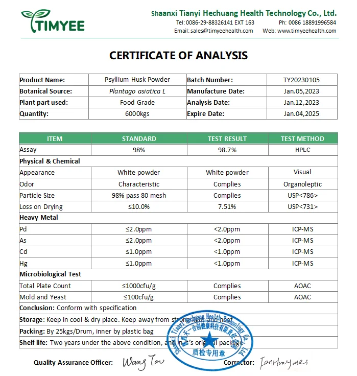 Plantago ovata Extract Natural Psyllium Husk Extract Psyllium Seed Husk Powder